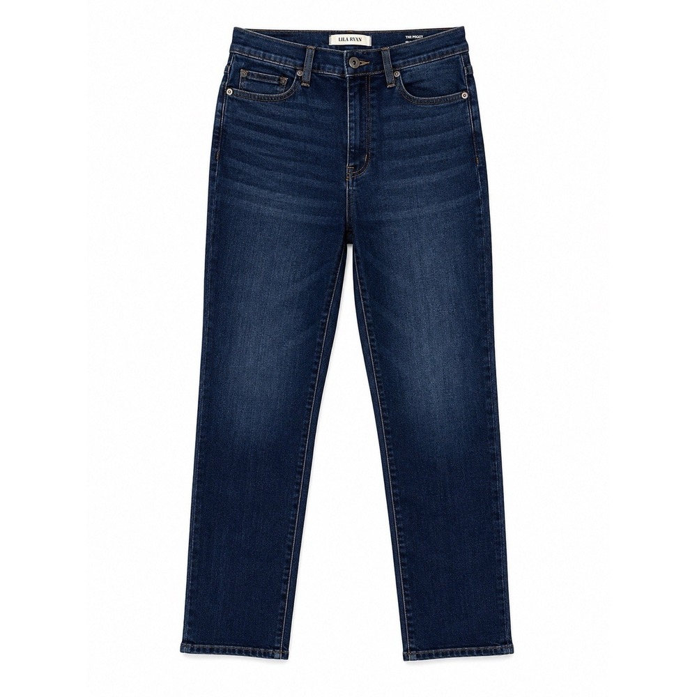 Lila Ryan Peggy High Rise Straight Jeans Womens 29 Dark Wash Stretch Denim 29x28